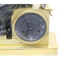 ceas de semineu " Platon ". stil Empire . bronze dore & bronz patinat. cca 1850 Franta
